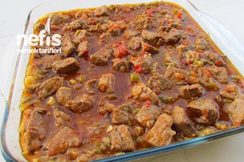 Közlenmiş Patlıcanlı Et Sote