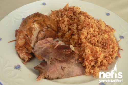 Sarımsaklı Kuzu But ve Şehriyeli Bulgur Pilavı (Mardin Mutfağı)