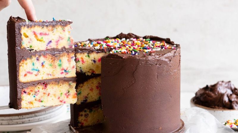 Chocolate Funfetti Cake