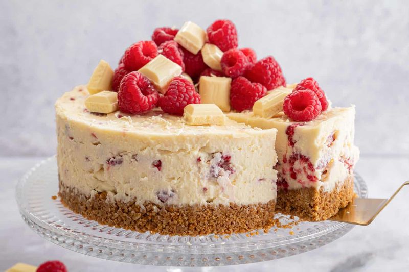 White Chocolate Raspberry Cheesecake