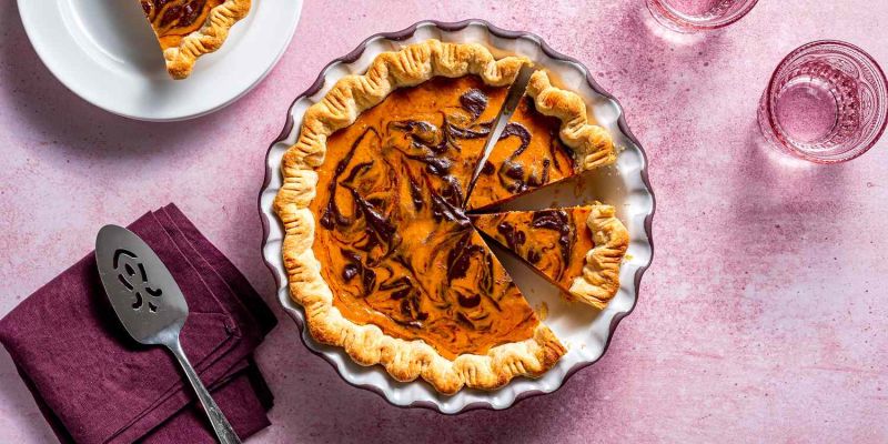 Marbled Chocolate Pumpkin Pie