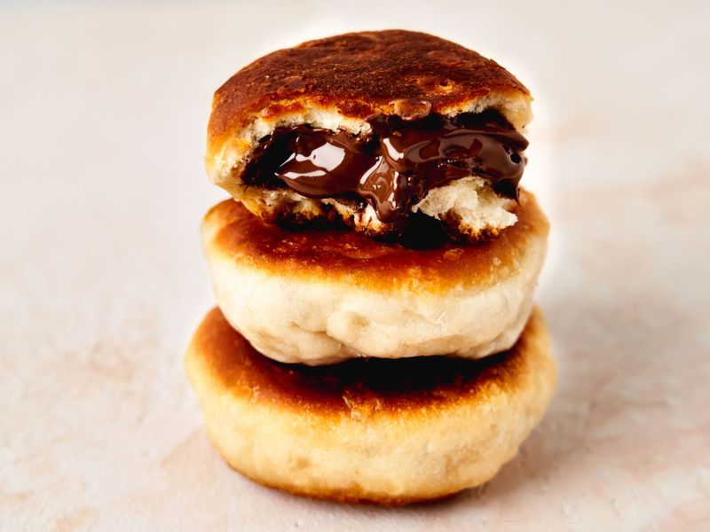Quick 2-Ingredient Nutella Hotteok (Korean Sweet Pancakes)