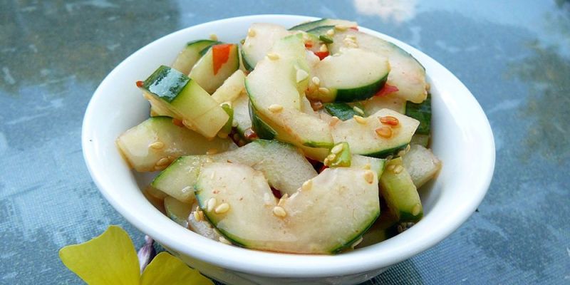 Spicy Korean Red Pepper Cucumbers