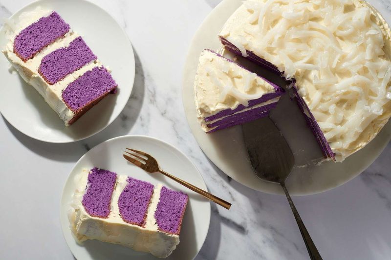 Ube-Macapuno Cake