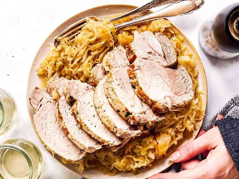Pork Roast and Sauerkraut