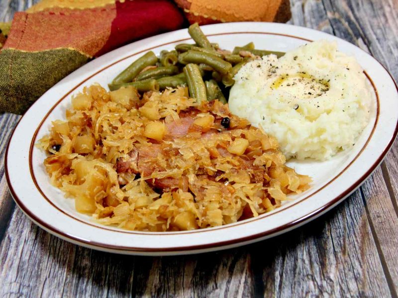 German Pork Chops and Sauerkraut