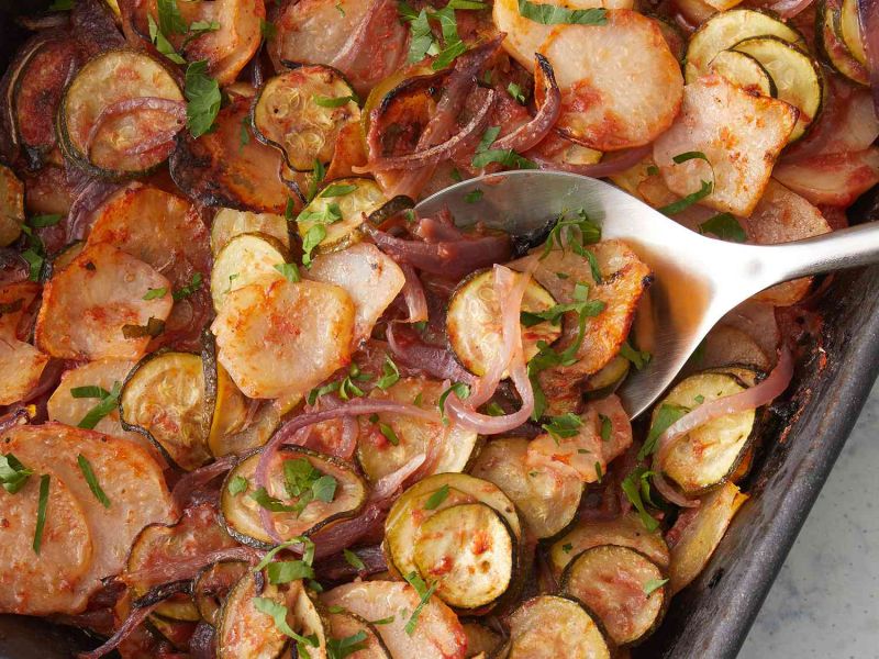 Briam (Greek Baked Zucchini and Potatoes)