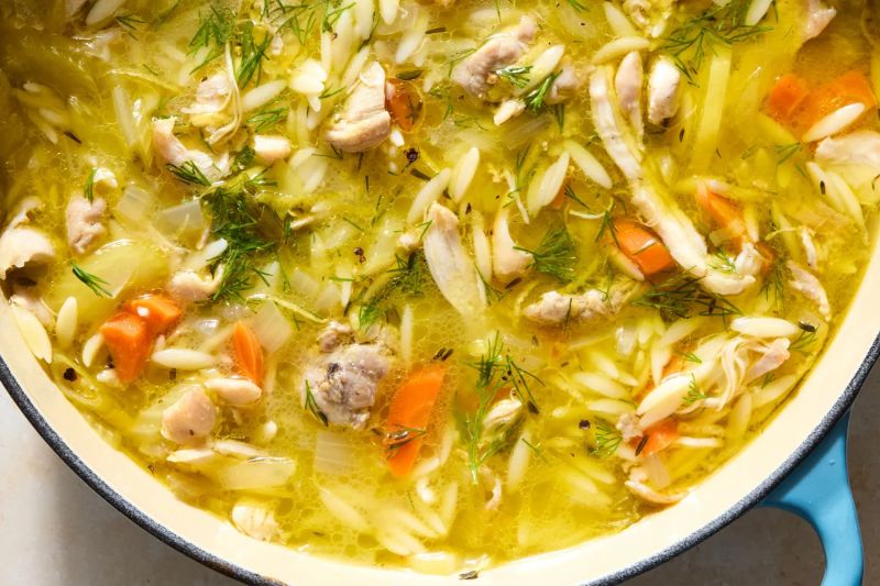 Lemon Chicken Orzo Soup