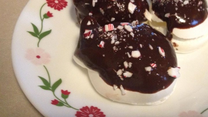 French Peppermint Cookies with Chocolate Ganache