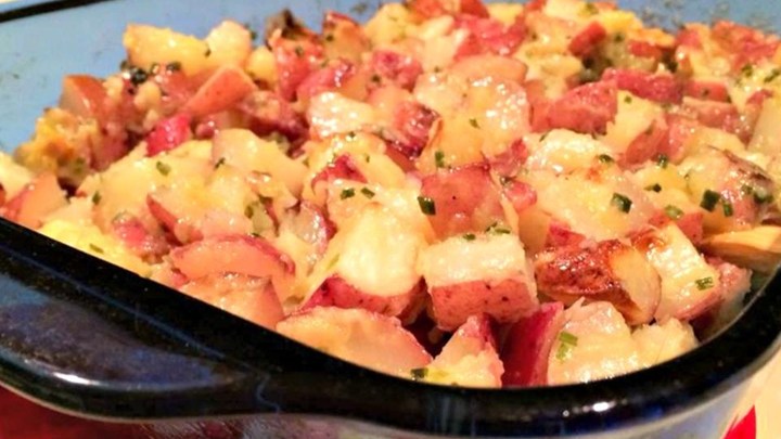 New Potatoes with Roasted Garlic Vinaigrette