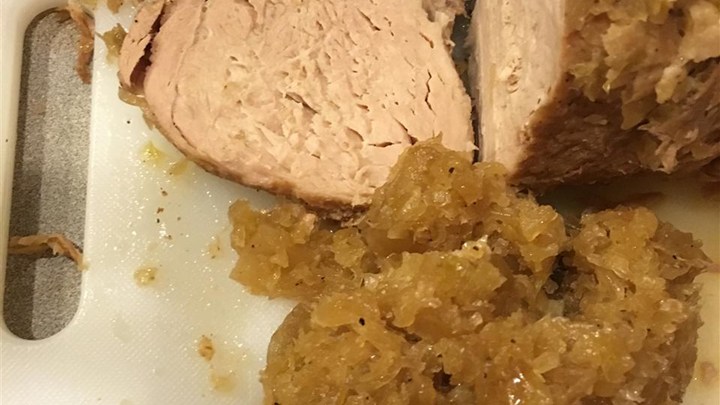 Slow Cooker Pork, Sauerkraut, and Beer