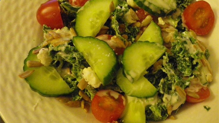 Greek Kale Tomato Salad