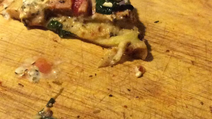 Greek Pizza with Spinach, Feta and Olives