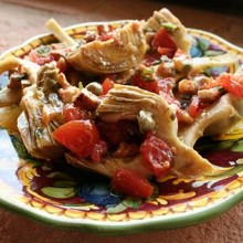 Artichokes With Warm Pancetta Dressing Tarifi
