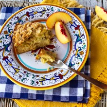 Ricotta Peach Crumb Cake