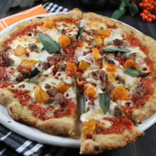 Pumpkin, Sausage & Sage Pizza ~ Perfect Pairing With Moretti Beer