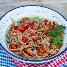 Homemade Farro Fettuccine With Guanciale & Cherry Tomatoes Tarifi