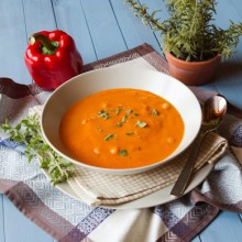 Roasted Red Pepper & Chickpea Soup Tarifi