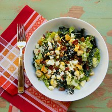 Lighter Kale Caesar Salad
